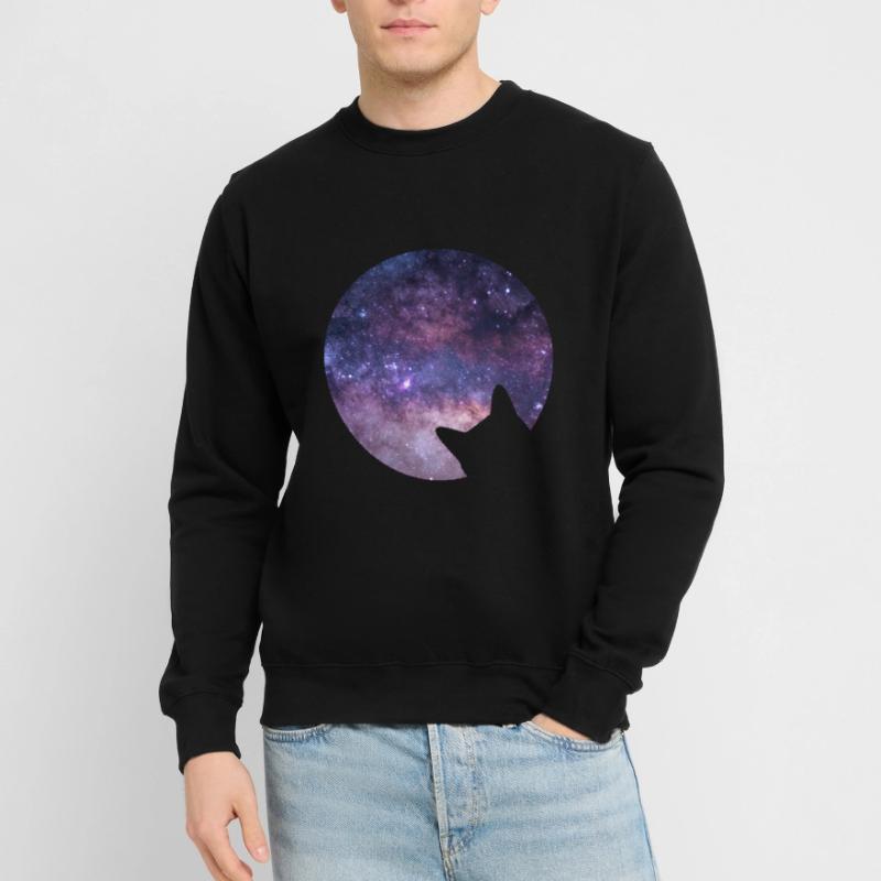 Le chat de l’espace regarde dans l’espace Sweat-shirt Unisexe