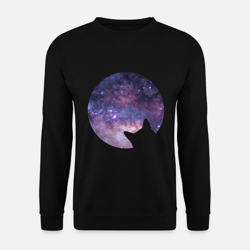 Space cat stares into space - Unisex Sweatshirt - black