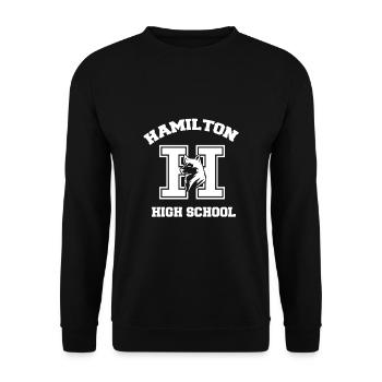 hamilton - Sweat-shirt Unisexe - noir - Devant - Alina (178cm) & Michal (187cm)