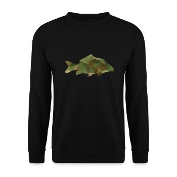 Conception de camouflage de carpe pour chaque pêcheur de carpe - Sweat-shirt Unisexe - noir - Devant - Alina (178cm) & Michal (187cm)