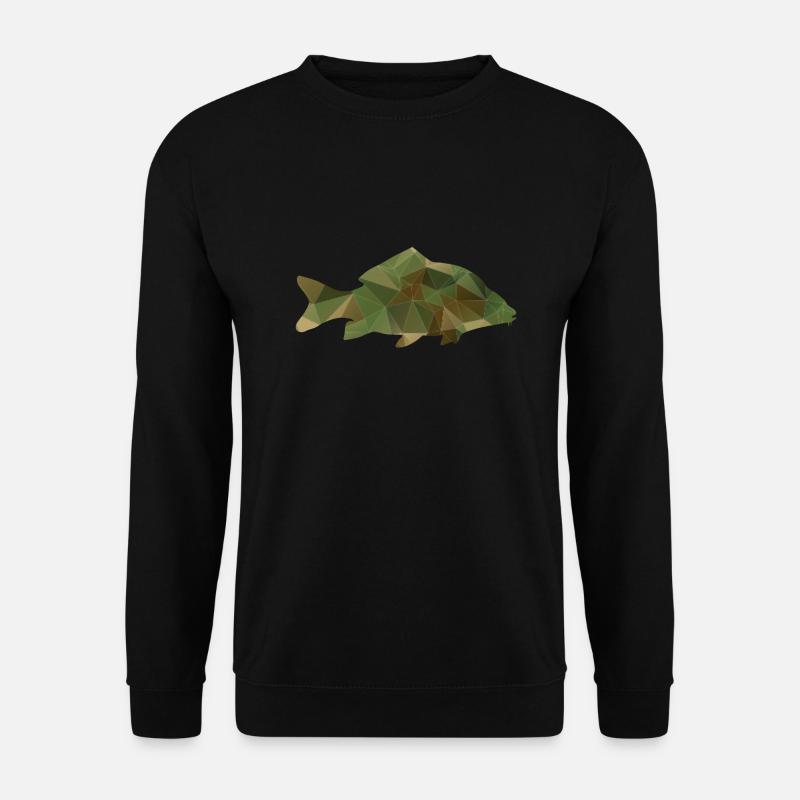 Karpfen Camouflage Design für jeden Carp Angler - Unisex Pullover - Schwarz