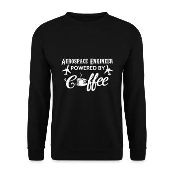 Aerospace engineer... coffee - Sweat-shirt Unisexe - noir - Devant - Alina (178cm) & Michal (187cm)