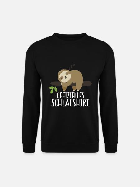 Mein offizielles Schlafshirt mit Faultier Schaf - Unisex Pullover - Schwarz