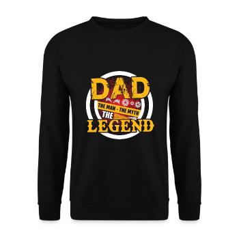 Papa Der Mann Der Mythos Die Legende - Unisex Pullover - Schwarz - Vorne - Alina (178cm) & Michal (187cm)