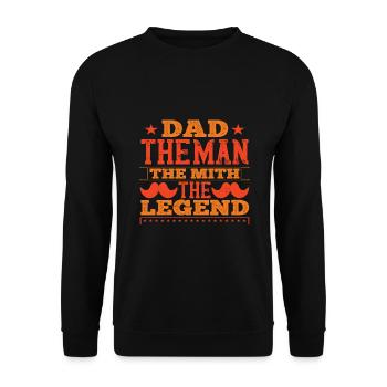 Papa Der Mann Der Mythos Die Legende - Unisex Pullover - Schwarz - Vorne - Alina (178cm) & Michal (187cm)