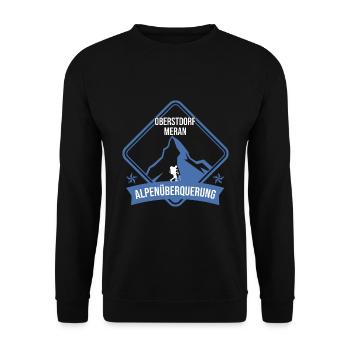 Alpenüberquerung Oberstdorf Meran E5 Fernwanderweg - Unisex Pullover - Schwarz - Vorne - Alina (178cm) & Michal (187cm)