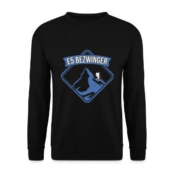 Alpenüberquerung Oberstdorf Meran E5 Fernwanderweg - Unisex Pullover - Schwarz - Vorne - Alina (178cm) & Michal (187cm)