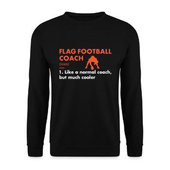 Entraîneur sportif Définition Flag Football - Sweat-shirt Unisexe - noir - Devant - Alina (178cm) & Michal (187cm)
