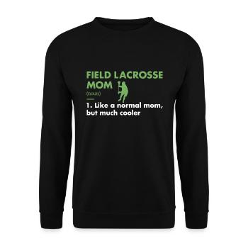 Sport Mom Definition Field Lacrosse - Unisex Sweatshirt - black - Front - Alina (178cm) & Michal (187cm)