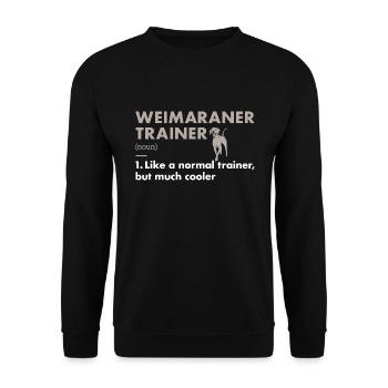 Dresseur de braques de Weimar - Sweat-shirt Unisexe - noir - Devant - Alina (178cm) & Michal (187cm)