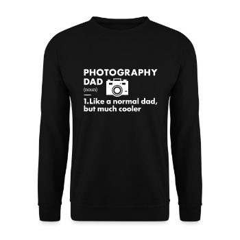 Photographer Dad Definition Photography - Unisex Sweatshirt - black - Front - Alina (178cm) & Michal (187cm)