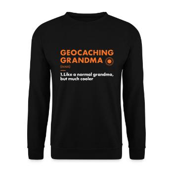 Geocacher Grandma Definition Geocaching - Unisex Sweatshirt - black - Front - Alina (178cm) & Michal (187cm)