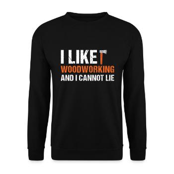 Menuisier J’aime le travail du bois - Sweat-shirt Unisexe - noir - Devant - Alina (178cm) & Michal (187cm)
