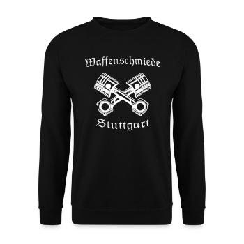 Waffenschmiede Stuttgart - Unisex Pullover - Schwarz - Vorne - Alina (178cm) & Michal (187cm)
