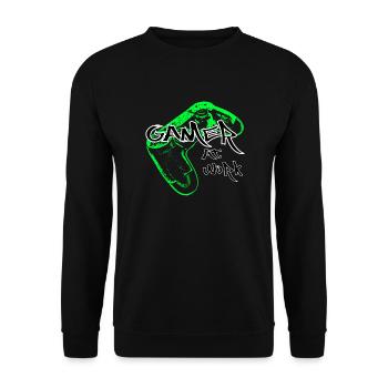 Gamer - Unisex Pullover - Schwarz - Vorne - Alina (178cm) & Michal (187cm)