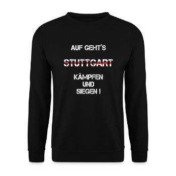 Stuttgart - Unisex Pullover - Schwarz - Vorne - Alina (178cm) & Michal (187cm)