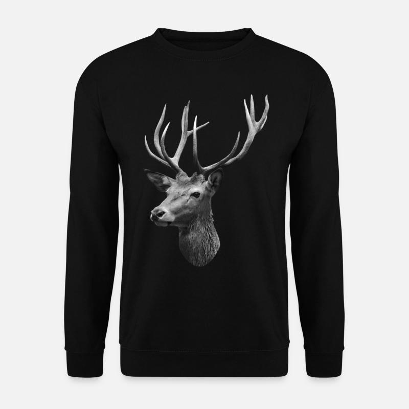 Hirschkopf - Unisex Pullover - Schwarz