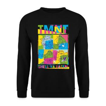 Teenage Mutant Ninja Turtles Shell Ya Later! - Unisex Pullover - Schwarz - Vorne - Alina (178cm) & Michal (187cm)