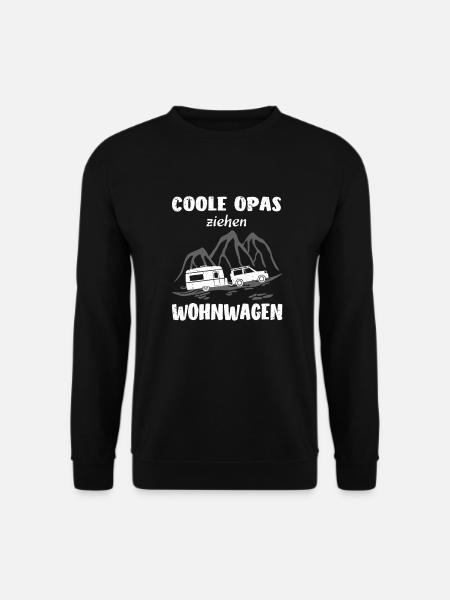 Wohnwagen Camping Opa - Unisex Pullover - Schwarz