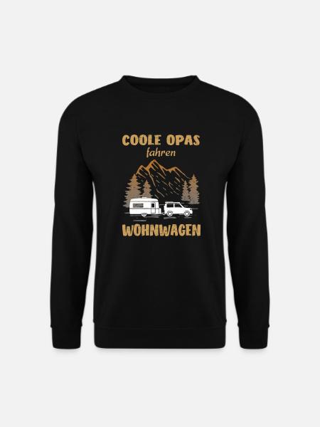 Opa Wohnwagen Camping - Unisex Pullover - Schwarz