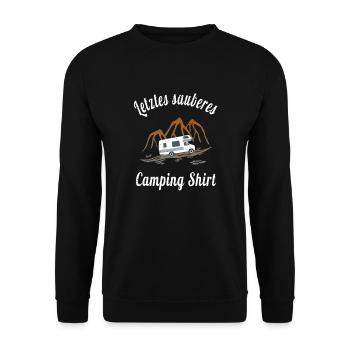 Camping Wohnmobil lustiges Geschenk - Unisex Pullover - Schwarz - Vorne - Alina (178cm) & Michal (187cm)