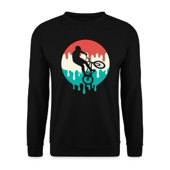 BMX Rider Cycliste Cascade Vélo BMX - Sweat-shirt Unisexe - noir - Devant - Alina (178cm) & Michal (187cm)