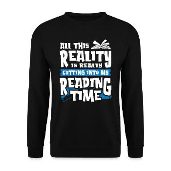 Perfect Reading - Unisex Sweatshirt - black - Front - Alina (178cm) & Michal (187cm)