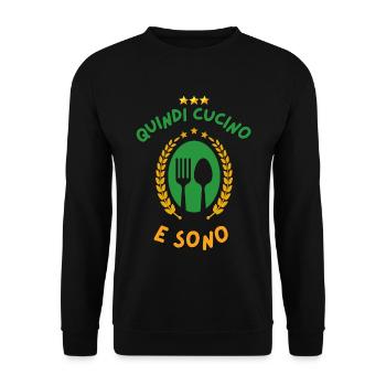 ALORS JE CUISINE ET JE SUIS - Sweat-shirt Unisexe - noir - Devant - Alina (178cm) & Michal (187cm)