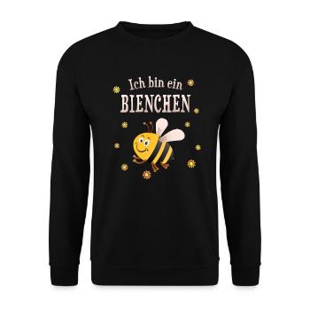 Biene Bienchen Imker Imkerin - Unisex Pullover - Schwarz - Vorne - Alina (178cm) & Michal (187cm)