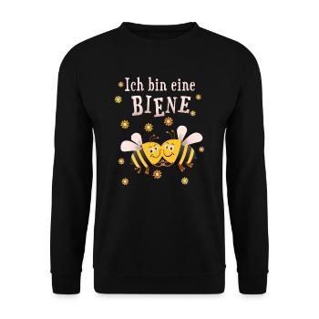 Biene Bienchen Bienen - Unisex Pullover - Schwarz - Vorne - Alina (178cm) & Michal (187cm)