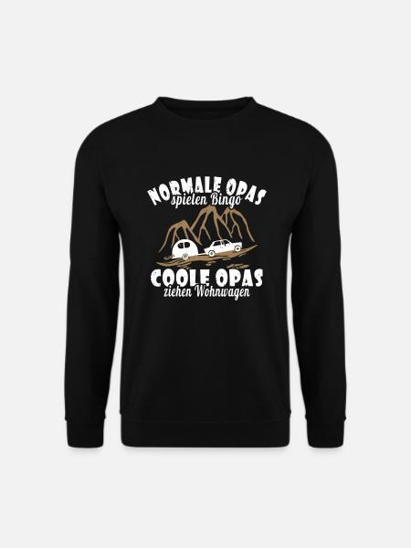 Wohnwagen Camping Rentner Opa - Unisex Pullover - Schwarz