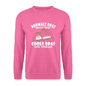 Wohnwagen Camping Rentner Opa - Unisex Pullover - Pink - Vorne