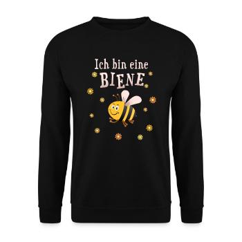 Biene - Unisex Pullover - Schwarz - Vorne - Alina (178cm) & Michal (187cm)