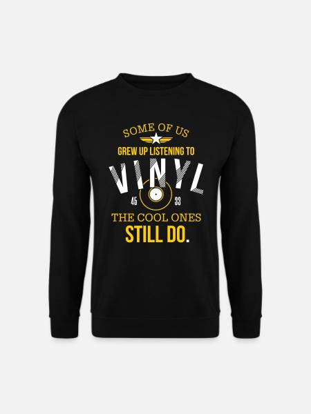 Cool People Listen to Vinyl - Unisex Pullover - Schwarz