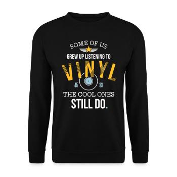 Des gens cool écoutent du vinyle - Sweat-shirt Unisexe - noir - Devant - Alina (178cm) & Michal (187cm)