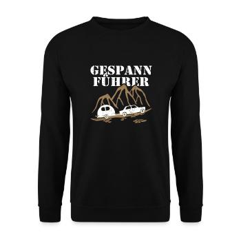 Gespannführer Wohnwagen Camping - Unisex Pullover - Schwarz - Vorne - Alina (178cm) & Michal (187cm)