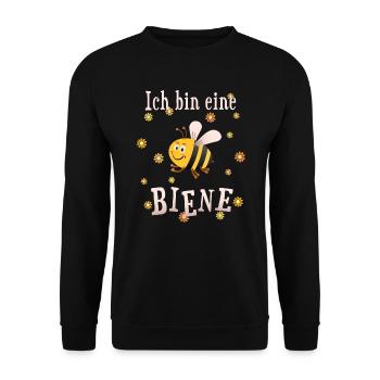 Imker Imkerin - Ich bin eine Biene - Unisex Pullover - Schwarz - Vorne - Alina (178cm) & Michal (187cm)