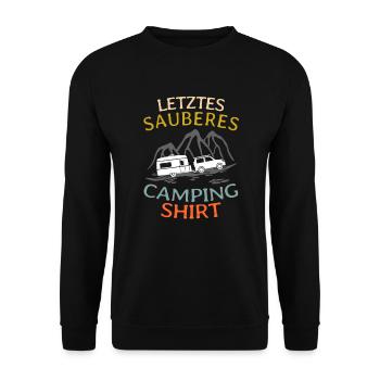 Wohnwagen Urlaub Camping - Unisex Pullover - Schwarz - Vorne - Alina (178cm) & Michal (187cm)