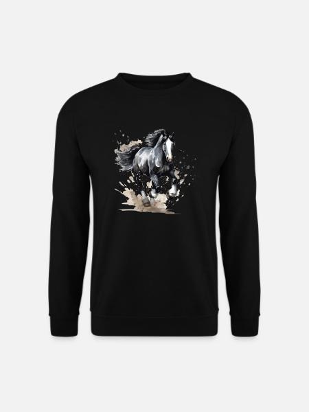 Wildes Pferd - Unisex Pullover - Schwarz