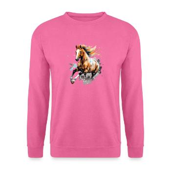 cheval sauvage - Sweat-shirt Unisexe - rose - Devant