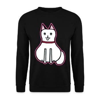 Chat, Animal De Compagnie, Chat Domestique, Amoureux Des Animaux, Enfants, Chats - Sweat-shirt Unisexe - noir - Devant - Alina (178cm) & Michal (187cm)