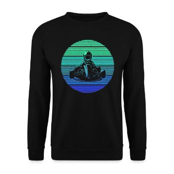 Kart Racing Motorsport Karts Boys Go-Kart Men - Unisex Sweatshirt - black - Front - Alina (178cm) & Michal (187cm)