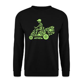 Jardinier Jardinage Hobby Jardinier Tondeuse à gazon Hommes - Sweat-shirt Unisexe - noir - Devant - Alina (178cm) & Michal (187cm)