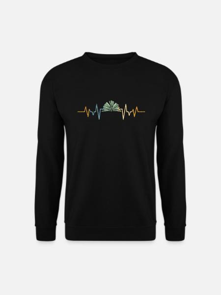 Bücherwurm Herzschlag Leseratte Bücher - Unisex Pullover - Schwarz