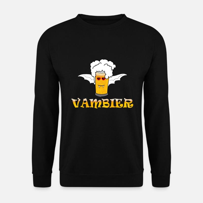 Vambier Halloween JGA Malle Bier Fledermaus Vampir - Unisex Pullover - Schwarz