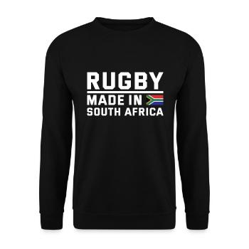 Ruby Made In South Africa South Africa Rugby - Unisex Sweatshirt - black - Front - Alina (178cm) & Michal (187cm)