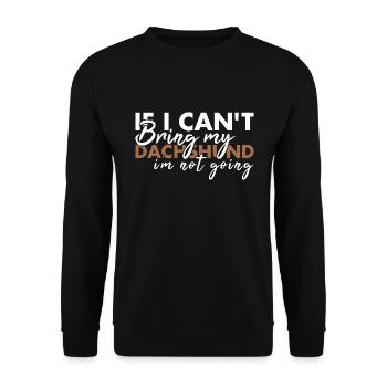 Si je ne peux pas apporter mon teckel, je n’y vais pas - Sweat-shirt Unisexe - noir - Devant - Alina (178cm) & Michal (187cm)