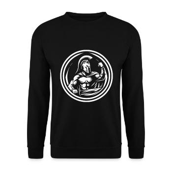Sparta Spartan Warrior Roman Gladiator Ancient - Unisex Sweatshirt - black - Front - Alina (178cm) & Michal (187cm)