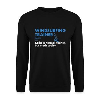 Sport Trainer Windsurfing - Unisex Sweatshirt - black - Front - Alina (178cm) & Michal (187cm)