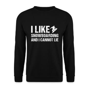 Sport I Like Snowboarding - Unisex Pullover - Schwarz - Vorne - Alina (178cm) & Michal (187cm)